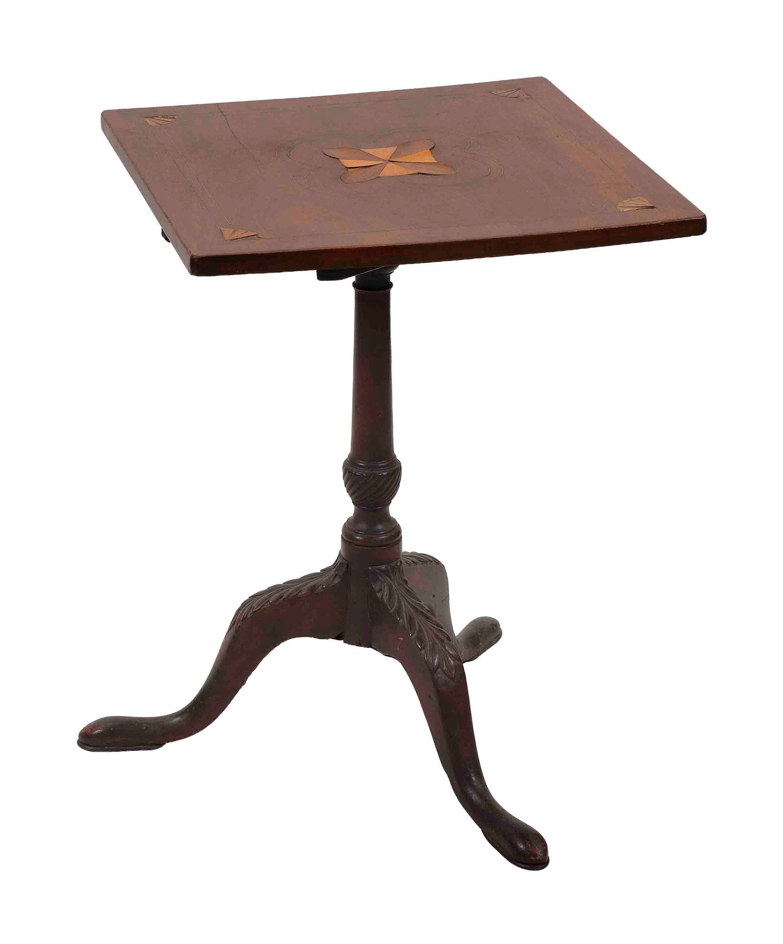 INLAID CANDLESTAND 19th Century (1 of 2)