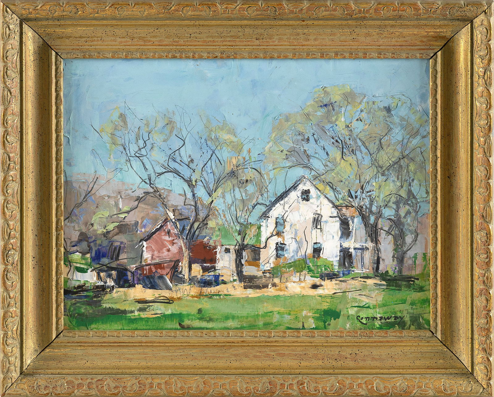 JAY HALL CONNAWAY (Maine/Arizona/Indiana, 1893-1970), "The MacLean Farm, Sunderland, Vt."., Oil on (1 of 2)