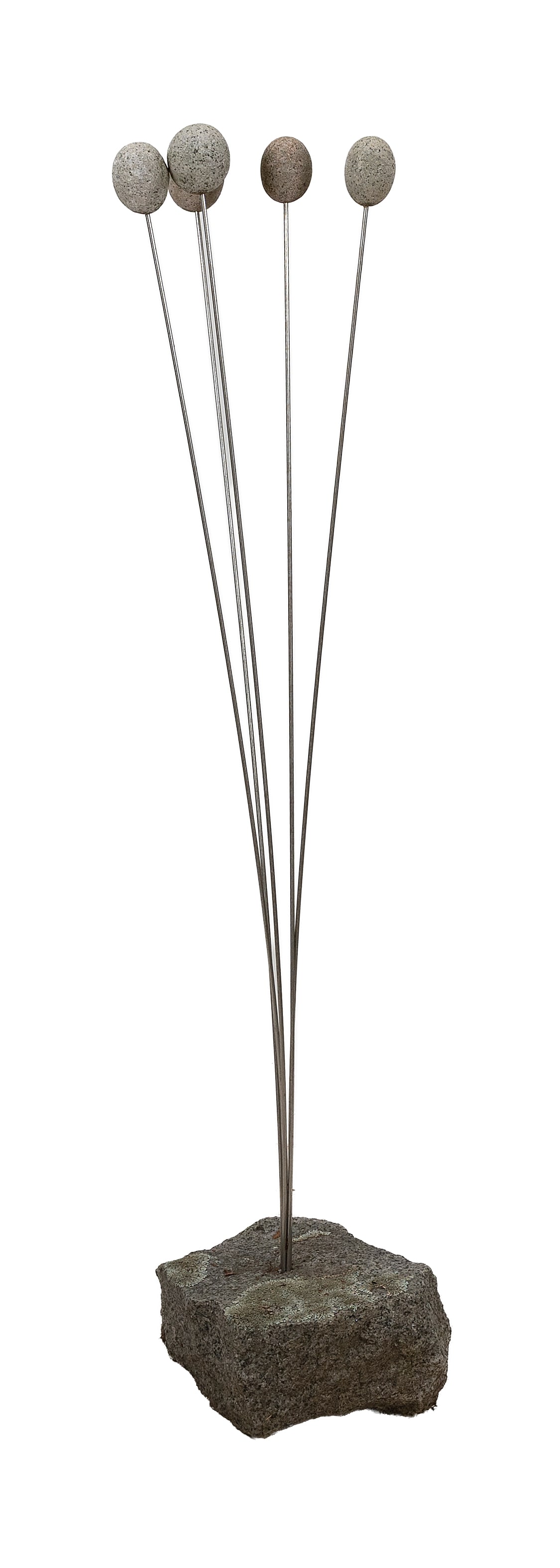 MANNER OF DICK ALDEN (Contemporary,), Stone bouquet garden sculpture, Total height 53". Length 11". (1 of 1)
