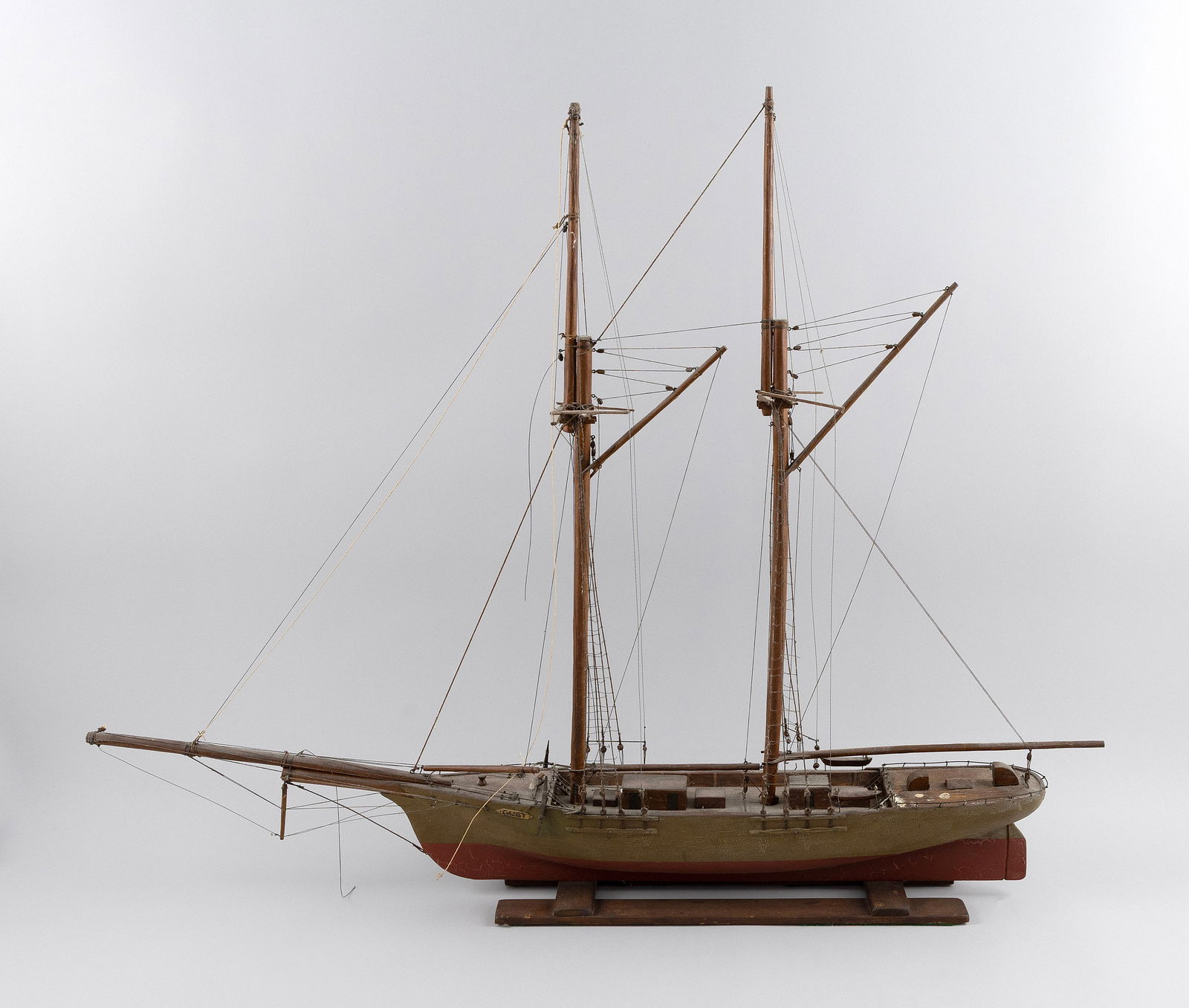 FOLK ART MODEL OF THE "GUST" Early 20th Century Height 28". Length 34". (1 of 1)