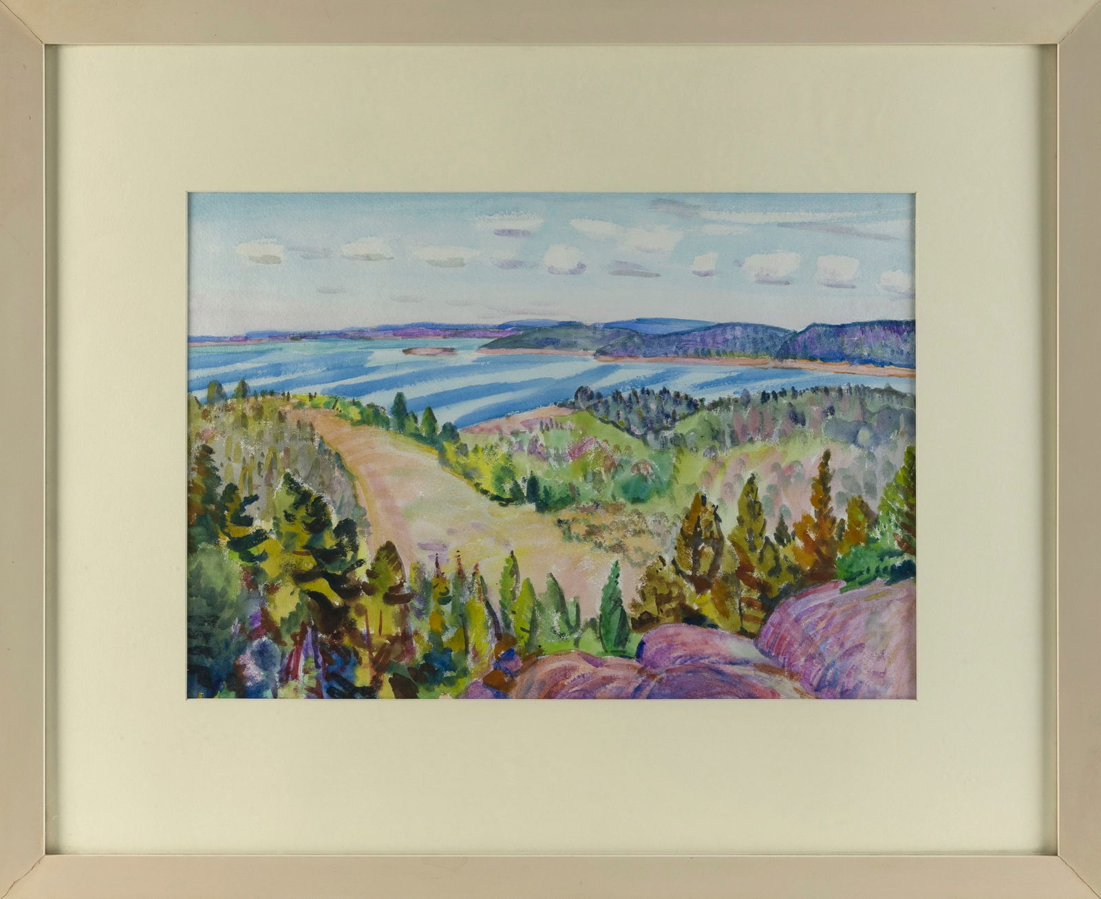 ATTRIBUTED TO CARL GORDON CUTLER (Ohio/Massachusetts, 1873-1945), Expansive coastal landscape., (1 of 2)