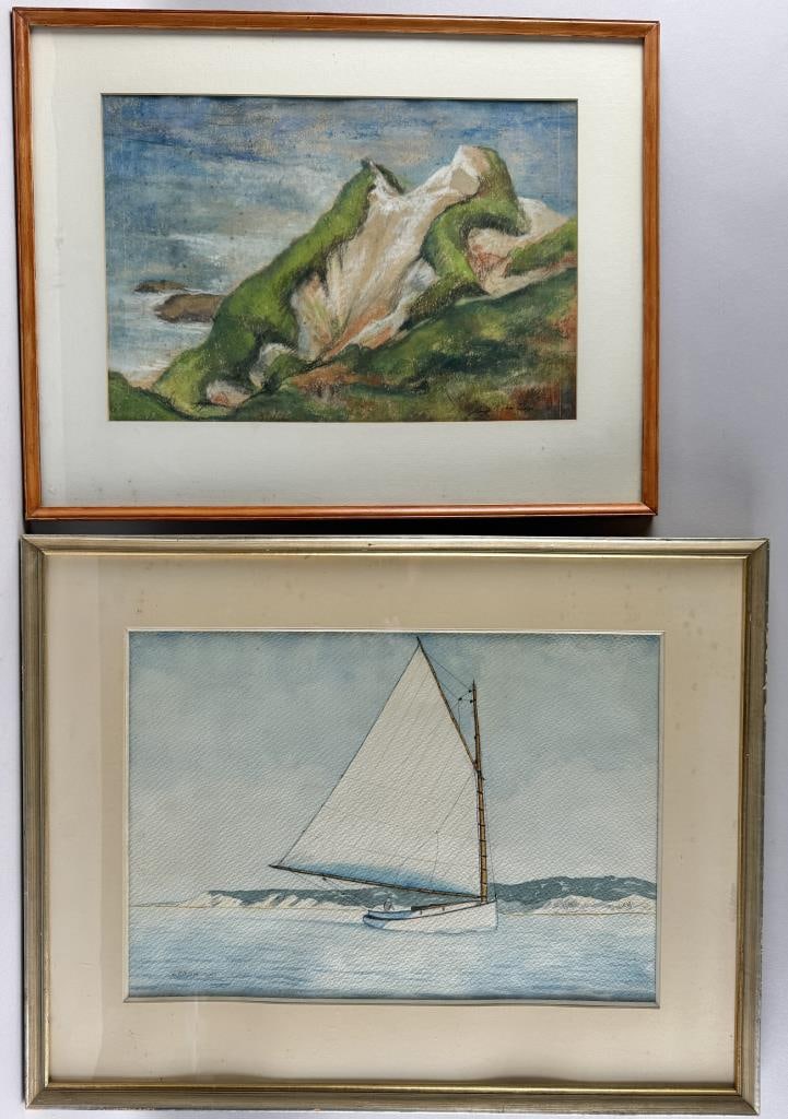 AMERICAN SCHOOL (20th Century,), Two Martha's Vineyard scenes., To 13" x 19" sight. Framed 20" x: AMERICAN SCHOOL20th CenturyTwo Martha's Vineyard scenes. One by Ruth Van Cleve and one signed "J. Kleinschmidt".To 13" x 19" sight. Framed 20" x 26".