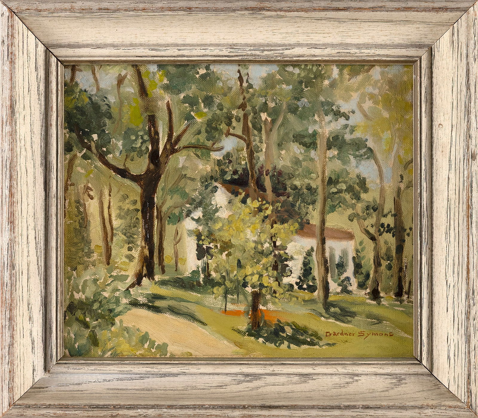 GEORGE GARDNER SYMONS (New York/California/Massachusetts, 1861-1930), House in a forest clearing., (1 of 2)