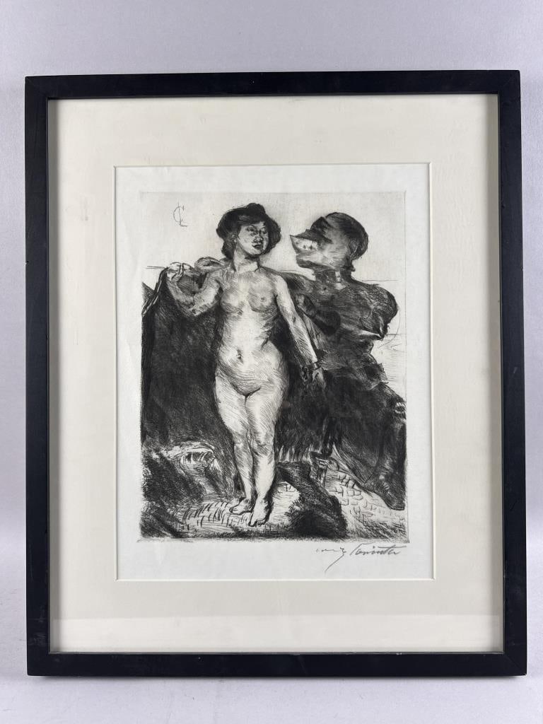 LOVIS CORINTH (Germany/The Netherlands, 1858-1925), "Perseus and Andromeda", 1920., Drypoint, (1 of 3)
