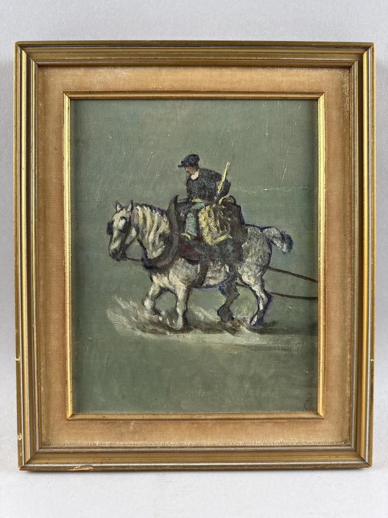 ATTRIBUTED TO LEONID GUSTAVOVIC BERMAN (New York/Russian Federation, 1896-1976), Horse and rider., (1 of 3)