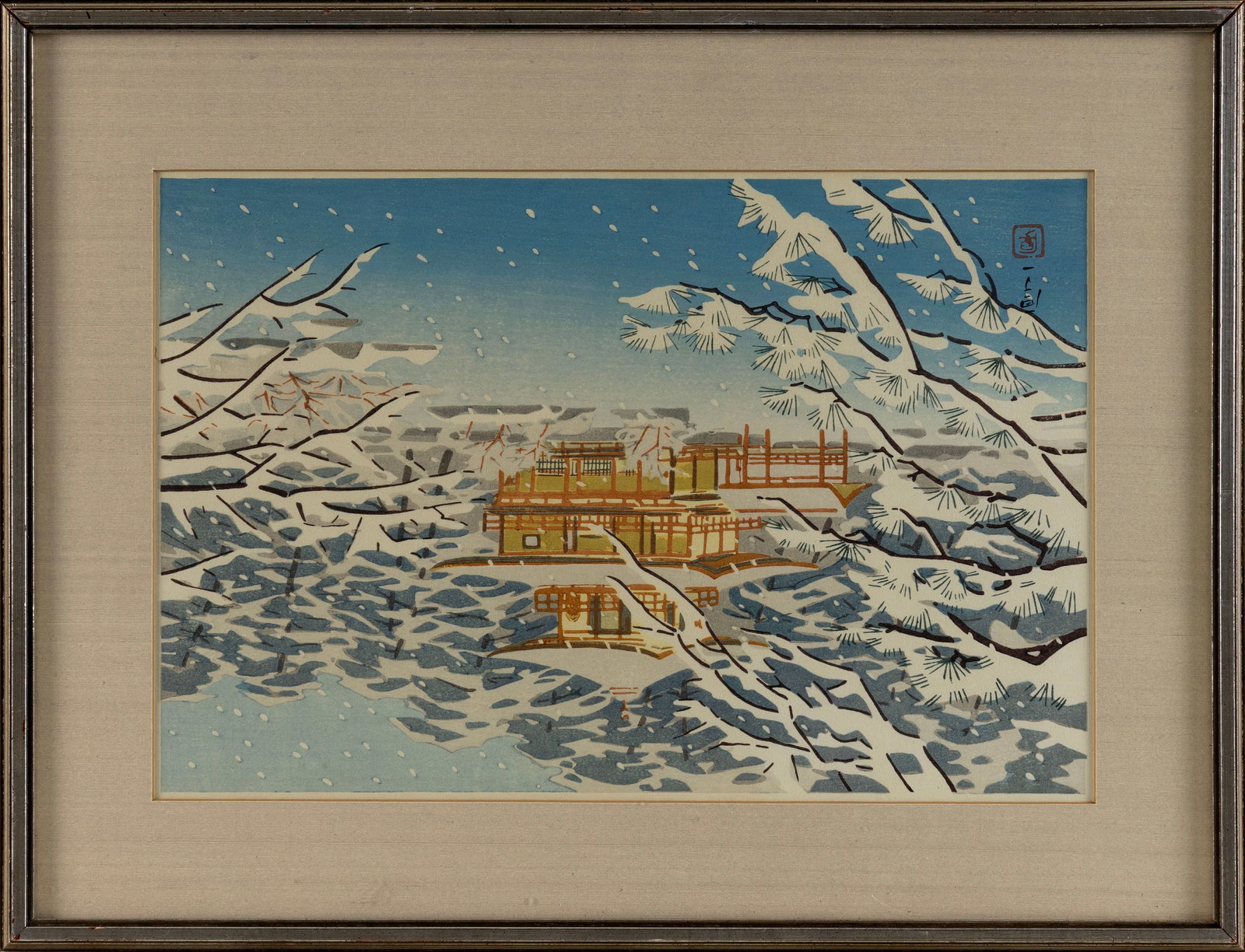 Snow at Golden Pavilion. (1 of 2)