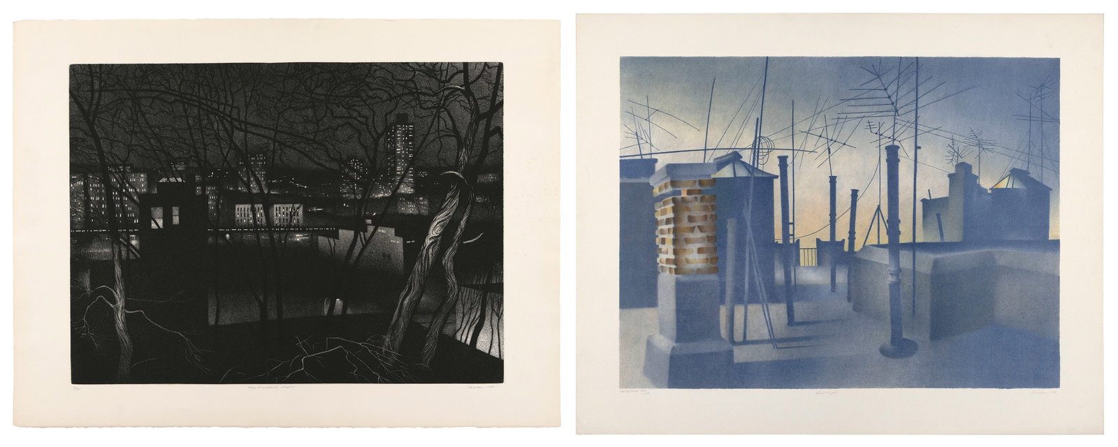 WILLIAM BEHNKEN (New York, 1943-), Two Bronx views (1 of 3)