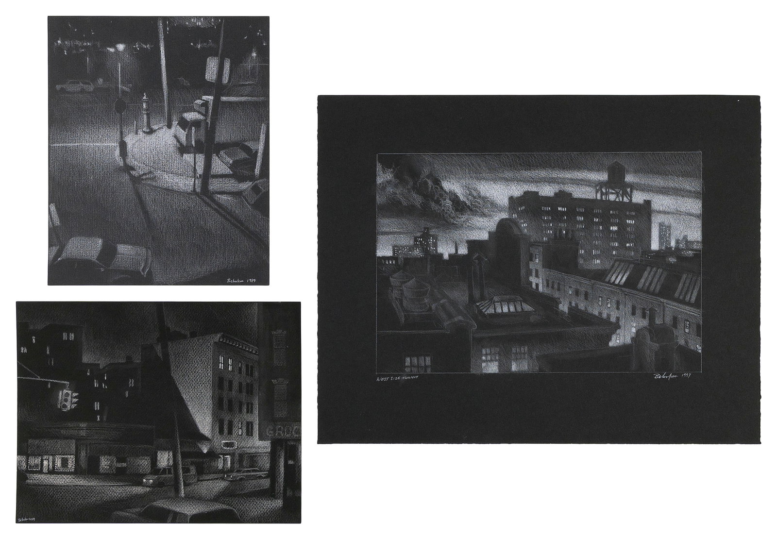 WILLIAM BEHNKEN (New York, 1943-), Three Bronx views:, Unframed. (1 of 1)