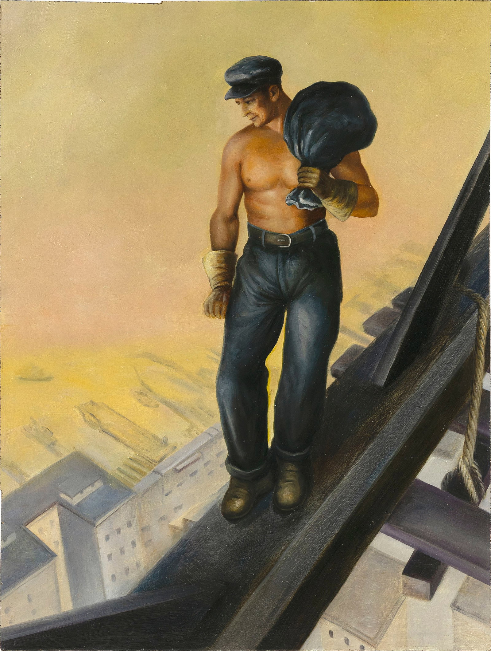 ATTRIBUTED TO JAMES EDMUND ALLEN (New York/Louisiana, 1894-1964), Painting after "Spider Boy"., Oil (1 of 3)