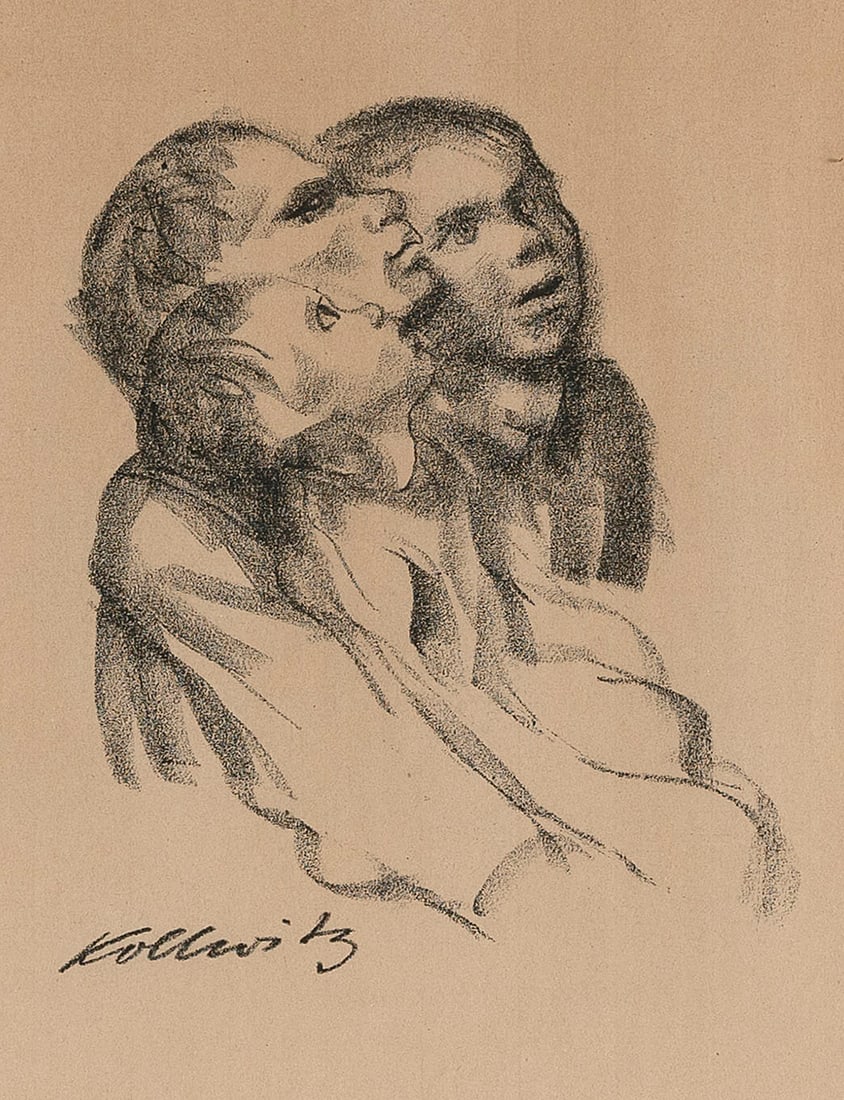 KATHE SCHMIDT KOLLWITZ (Germany/Russian Federation, 1867-1945), Zuh?rende, 1927., Lithograph on laid (1 of 3)