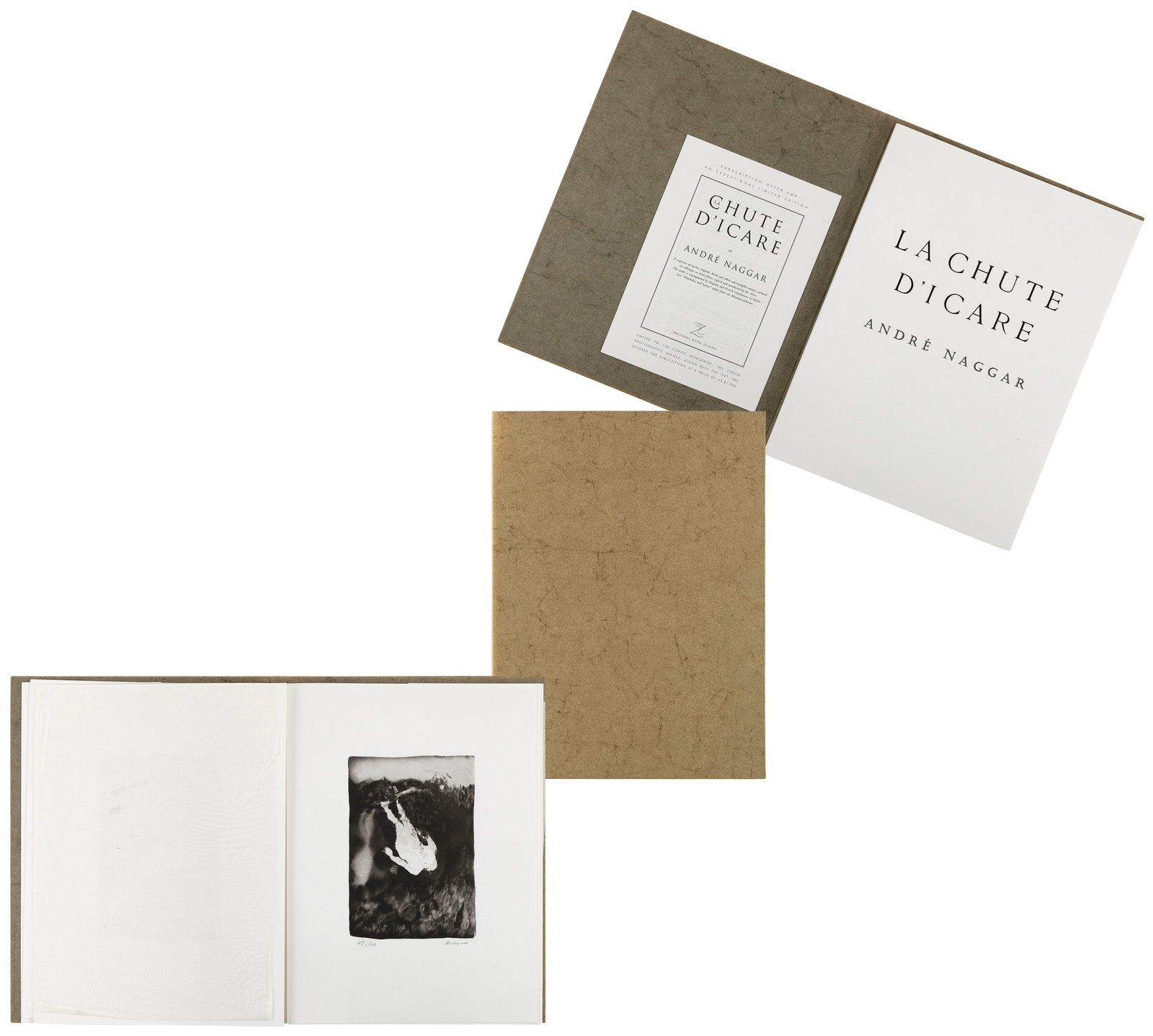 ANDRE NAGGAR (France, 1922-2014), "La Chute D'Icare" folio., Sheets 18.25" x 13.5". Contained in a (1 of 7)