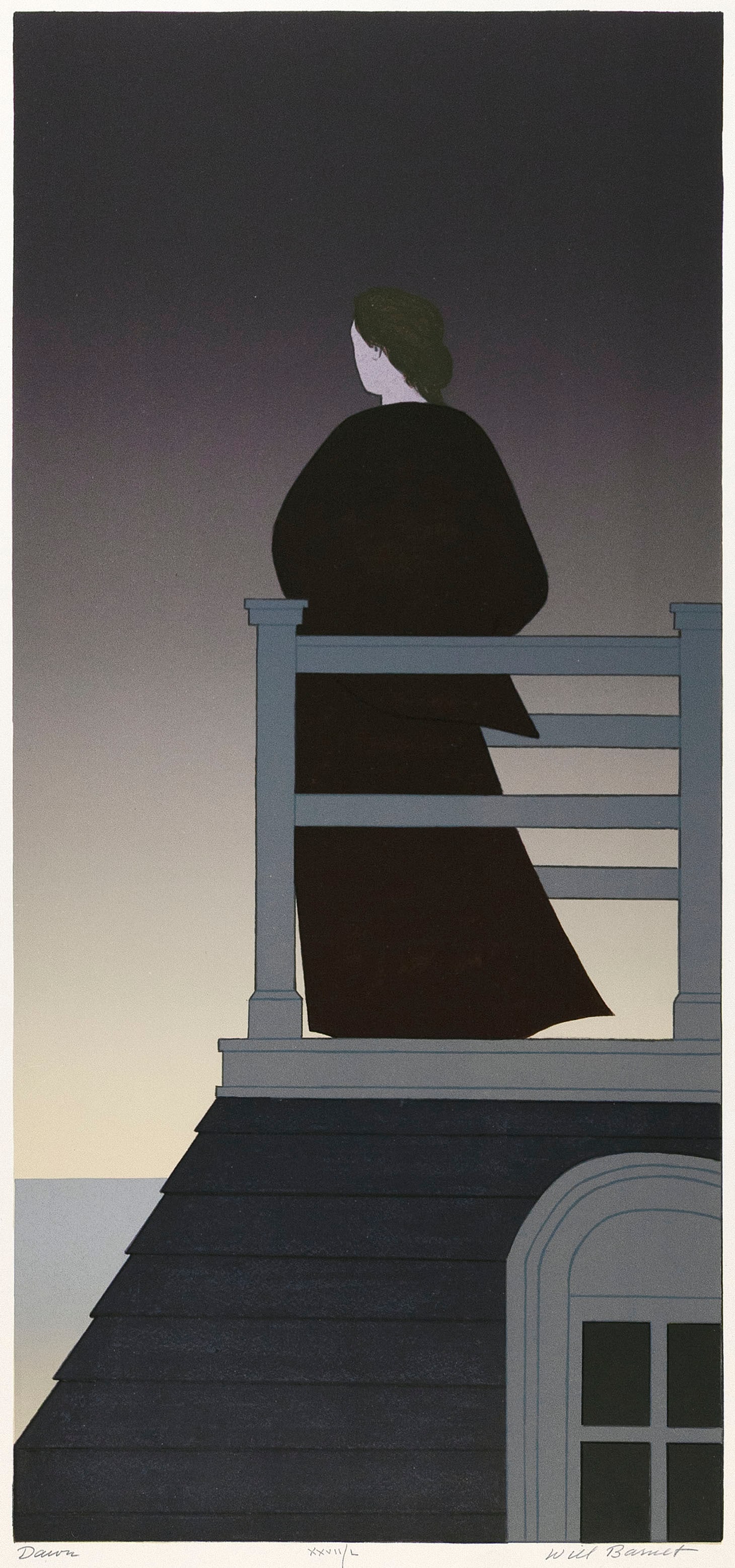 WILL BARNET (Massachusetts/New York, 1911-2012), "Dawn", 1975., Color lithograph on Arches, 24" x (1 of 2)