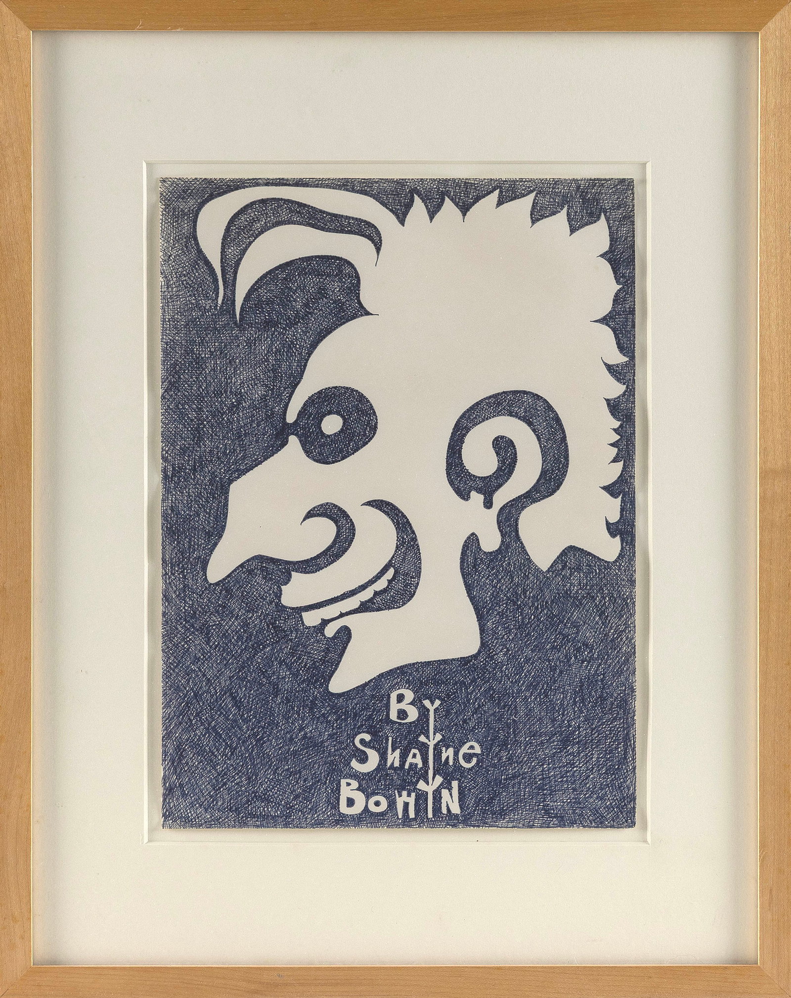 HAYNES OWNBY (New York/Massachusetts, 1929-2001), "Nemo Hero"., Ink on paper, 11.5" x 8.5". Framed (1 of 2)