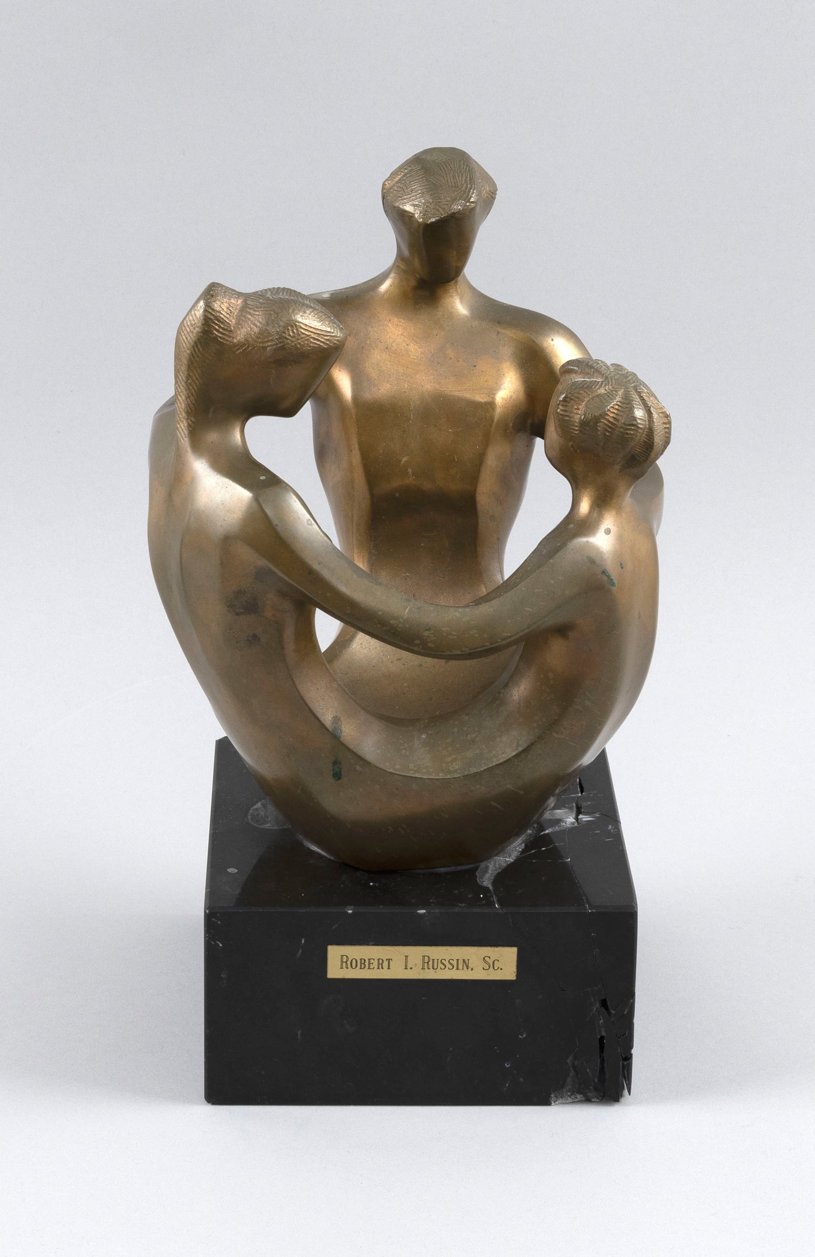 ROBERT RUSSIN (New York/Wyoming, 1914-2007), Bronze figural group on a granite base. (1 of 5)