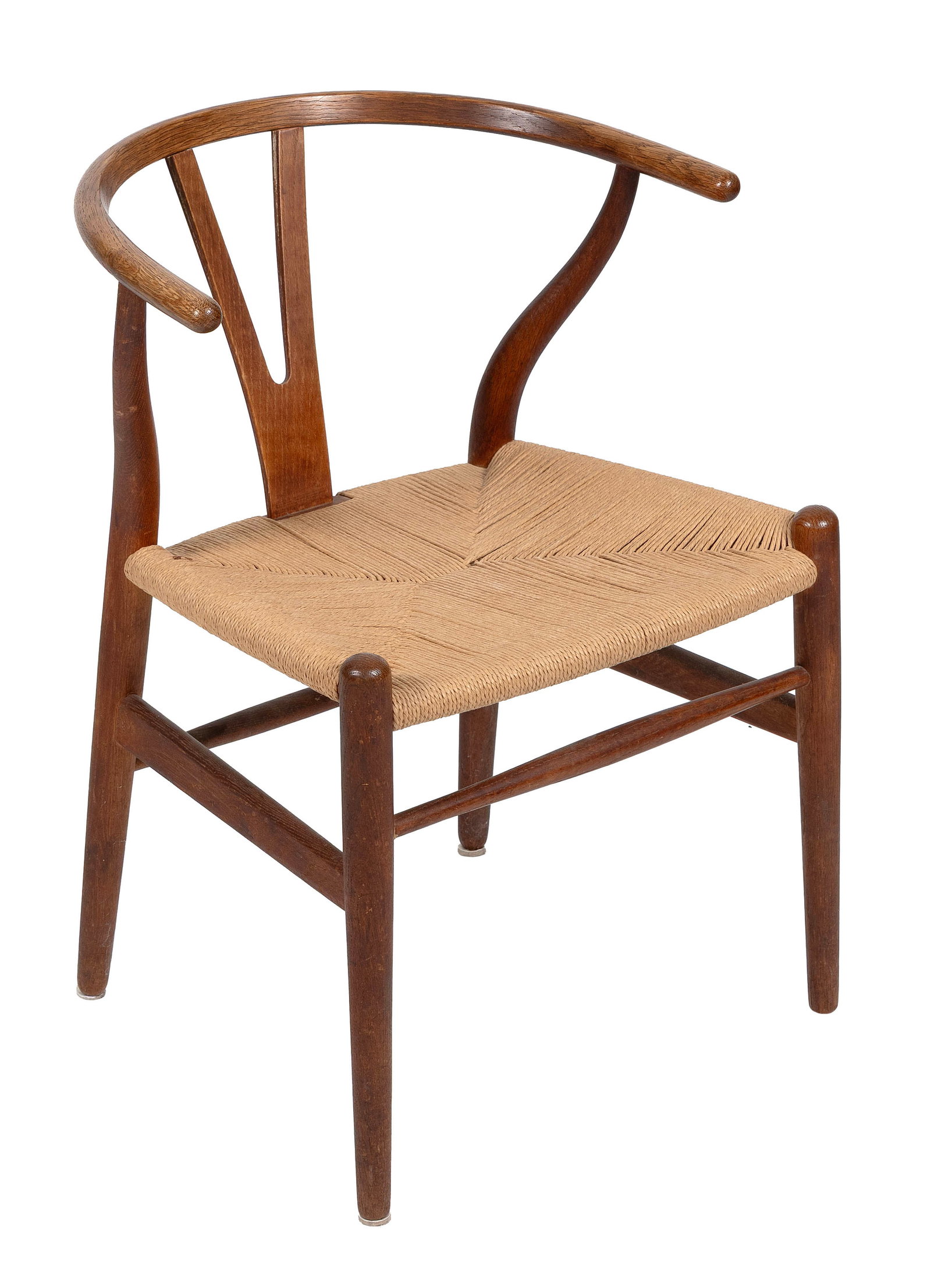 CARL HANSEN & SON WISHBONE ARMCHAIR Denmark, Circa 1970s Back height 29". (1 of 1)