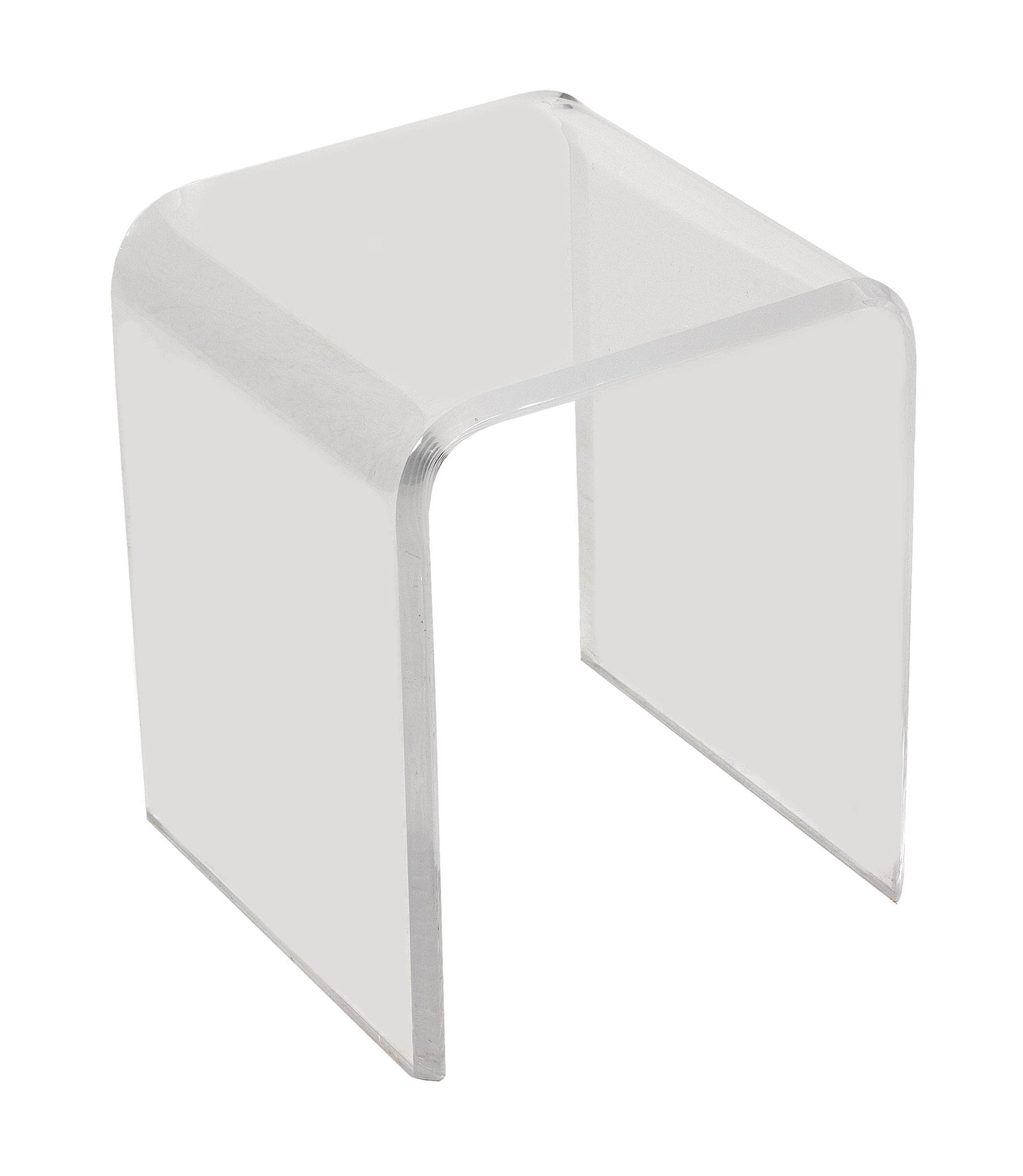 LUCITE SIDE TABLE ATTRIBUTED TO VLADIMIR KAGAN Circa 1970s Height 20". Width 15". Depth 16". (1 of 1)