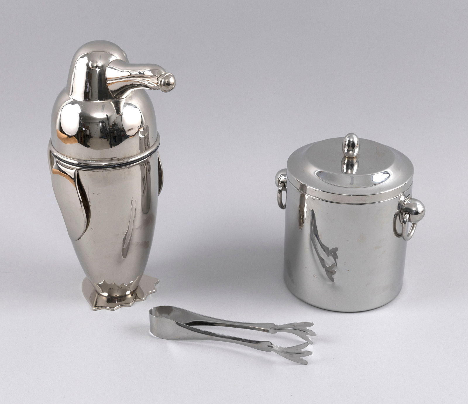 THREE PIECES OF CHROME BARWARE 20th Century (1 of 2)