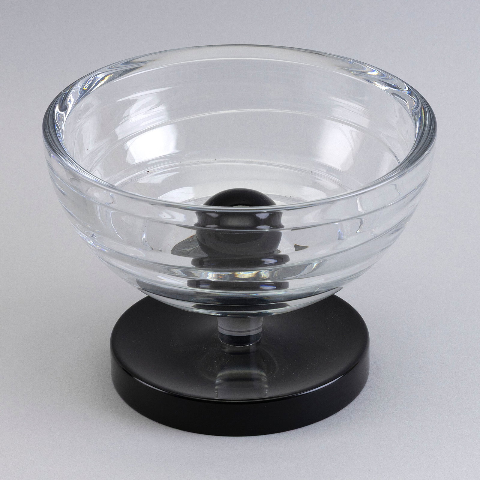 BACCARAT "HYPNOS" CRYSTAL BOWL 20th Century Orb diameter 3". Bowl height 6". Diameter 8.5". (1 of 4)