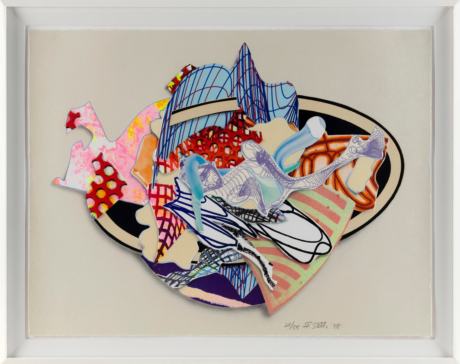 FRANK STELLA (New York/Massachusetts, 1936-2024), "Aiolio"., Lithograph, screenprint, etching and (1 of 2)