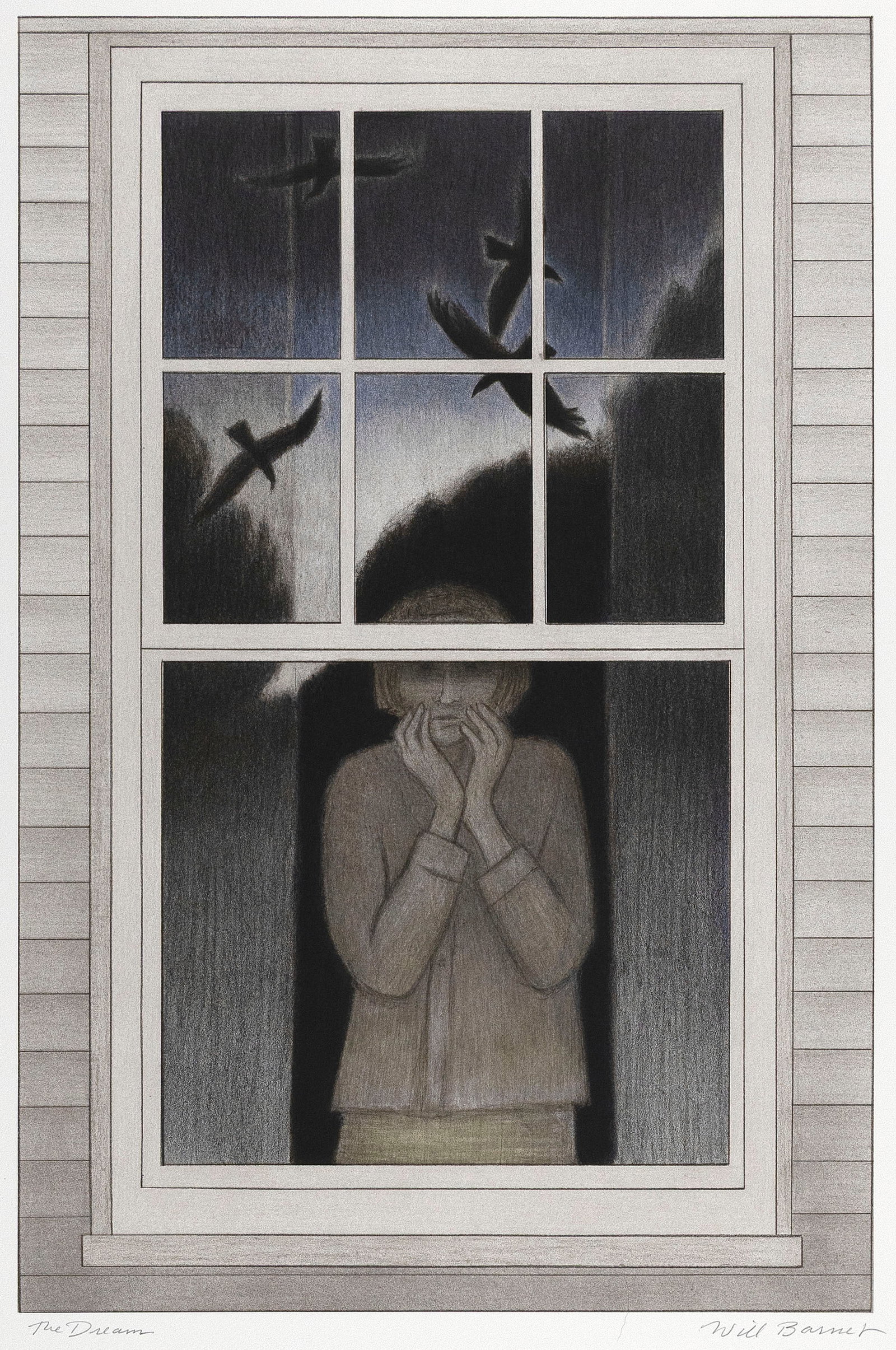 WILL BARNET (Massachusetts/New York, 1919-1992), "The Dream", 2002., Color lithograph on white (1 of 2)
