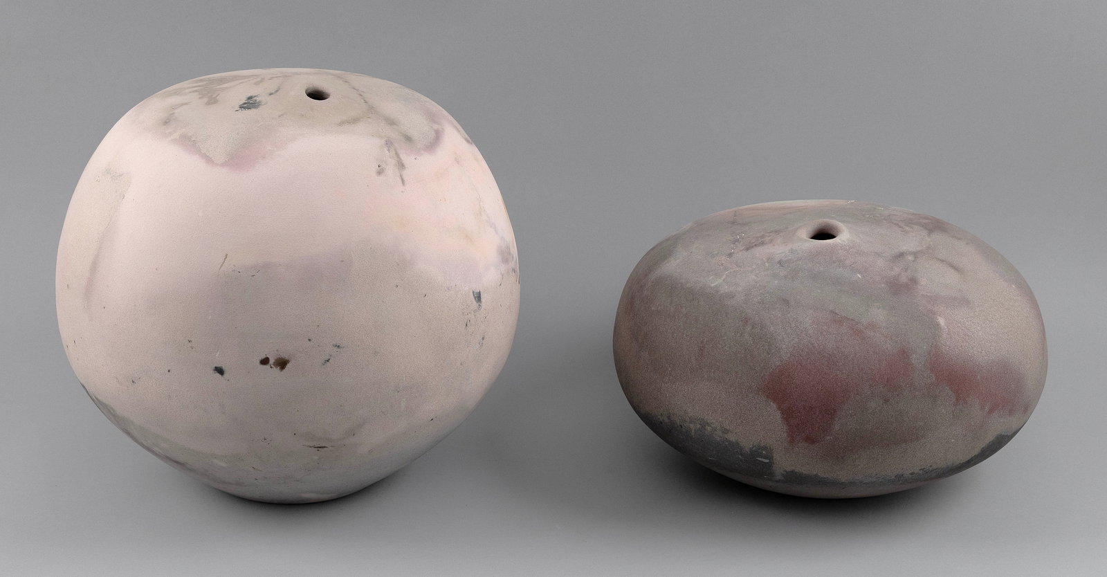 A. JEFFREY ZIGULIS (California/Washington, 1954-), Two studio pottery globular vessels, Heights 8.5" (1 of 5)
