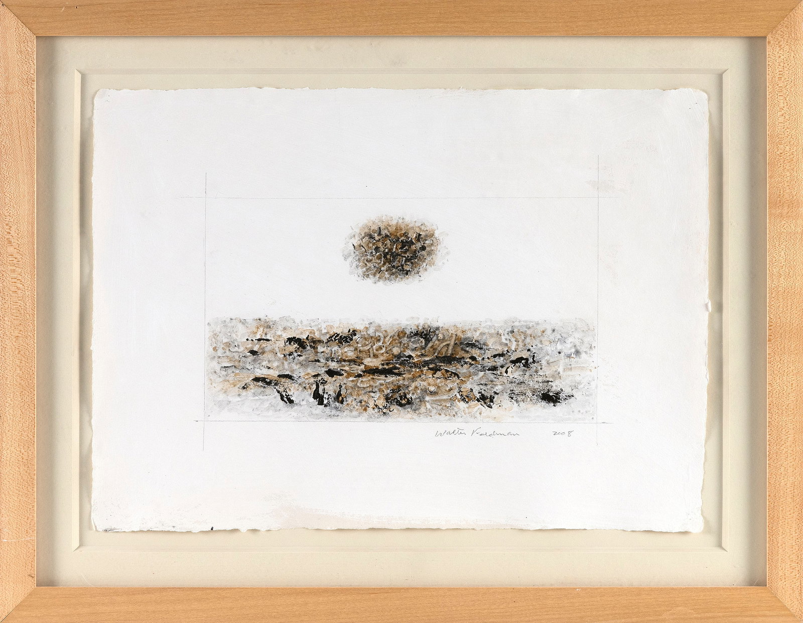 WALTER (SIDNEY) FELDMAN (Rhode Island/New York/Italy, 1925-2017), Abstract evoking a sun over the (1 of 2)