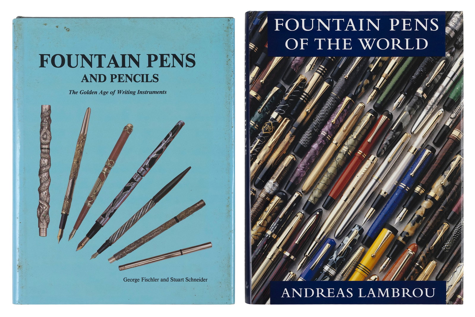 TWO BOOKS ON FOUNTAIN PENS Each approx. 13" x 9.5". (1 of 5)