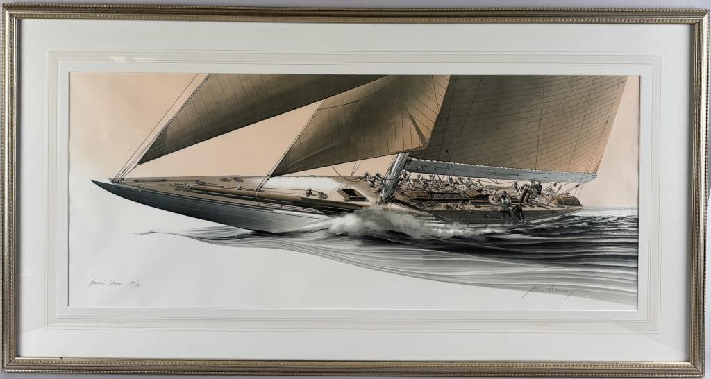 JOHN MARCY MECRAY (Rhode Island/Pennsylvania, 1939-2017), "Rainbow Powering Ahead"., Lithograph, 15" (1 of 3)