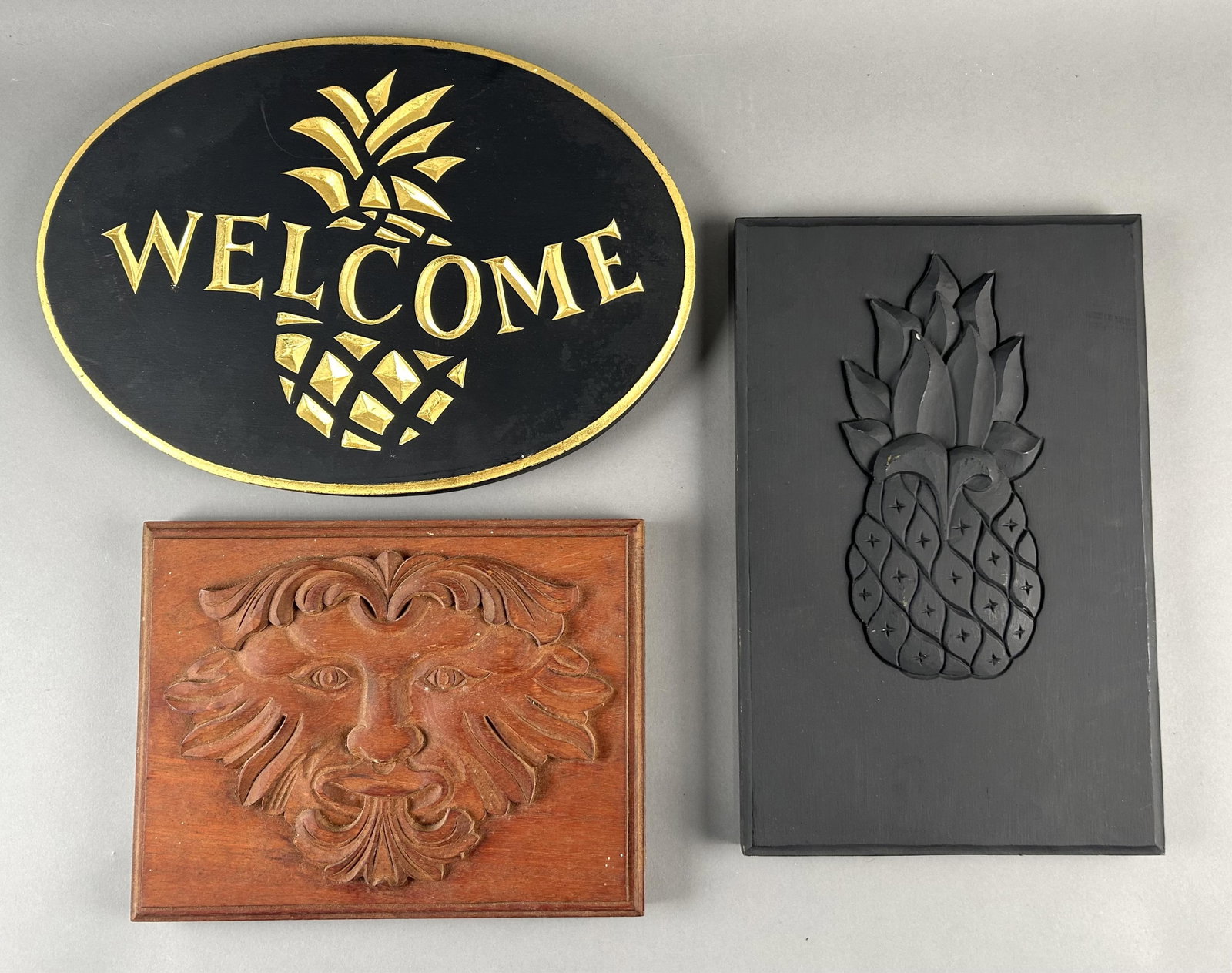 THREE PAUL WHITE CARVED WOODEN PLAQUES Cape Cod, Contemporary Heights from 9.5" to 15". (1 of 2)