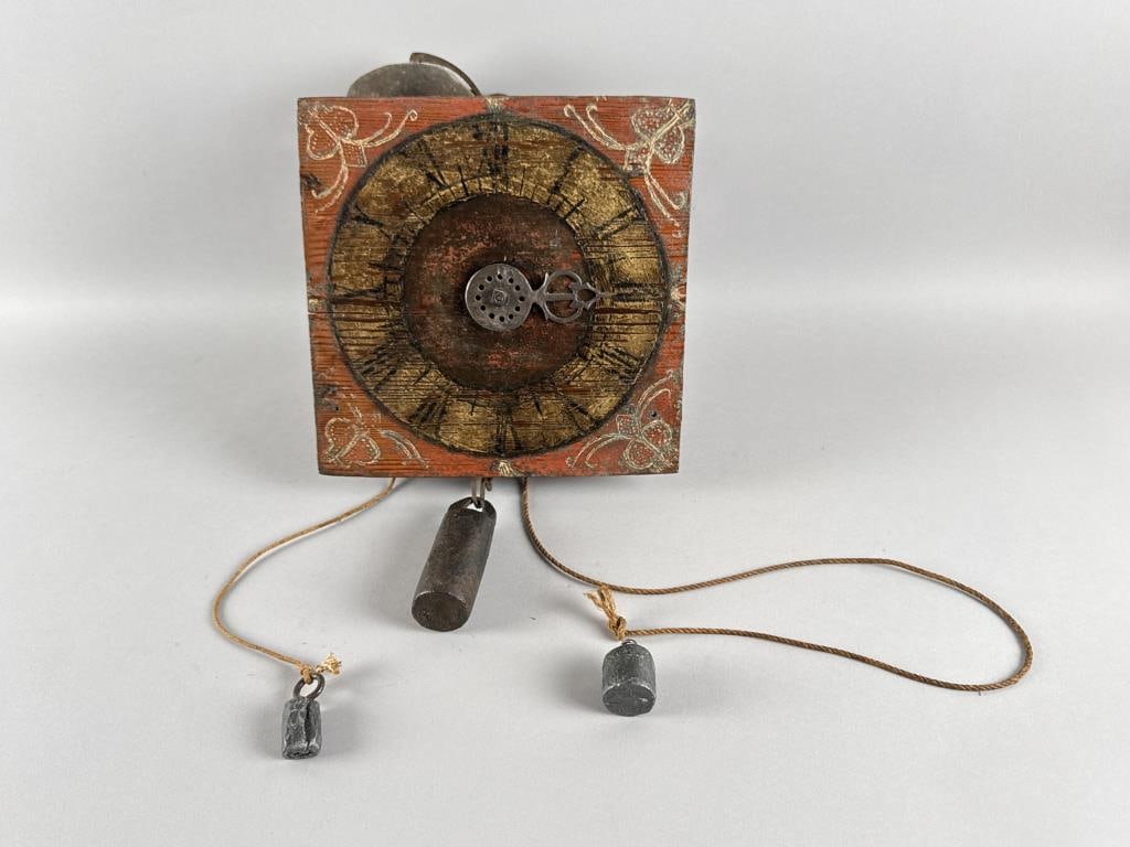 ANTIQUE WAG ON THE WALL CLOCK Face 10.75" x 10.5". (1 of 4)