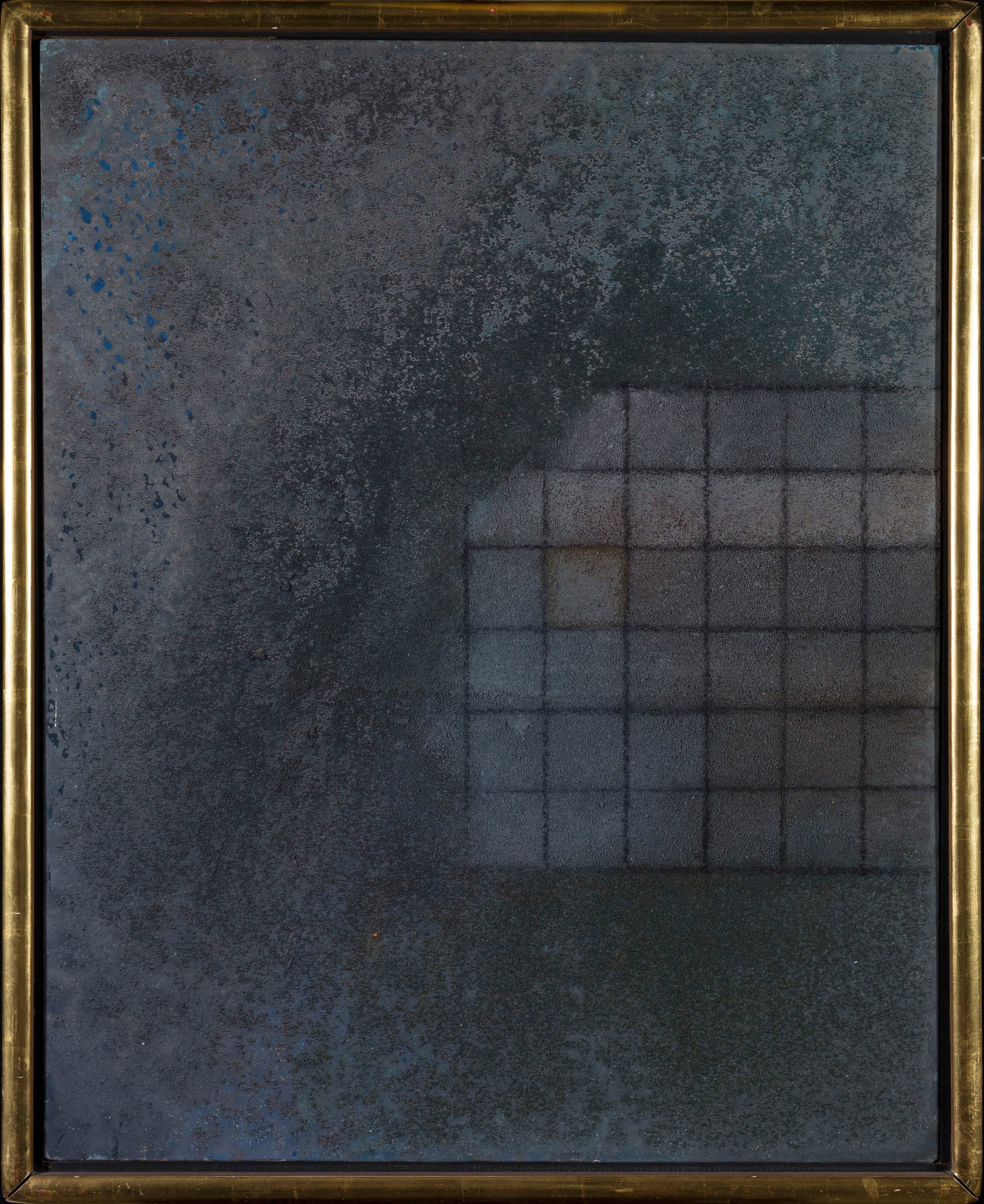 GYORGY KEPES (Massachusetts, 1906-2001), Chess Field, 1982., Oil and sand on canvas, 30" x 24". (1 of 2)