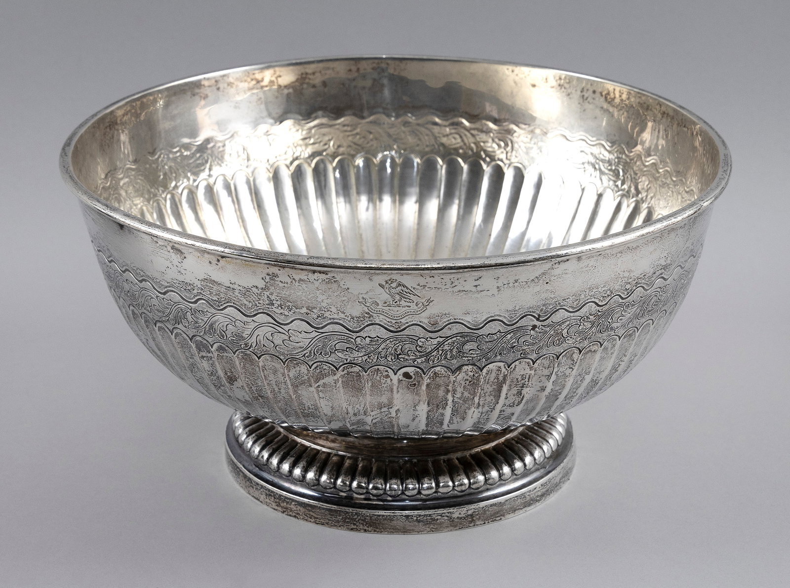STERLING SILVER CENTERPIECE BOWL 19th Century Approx. 48.0 troy oz. (1 of 5)