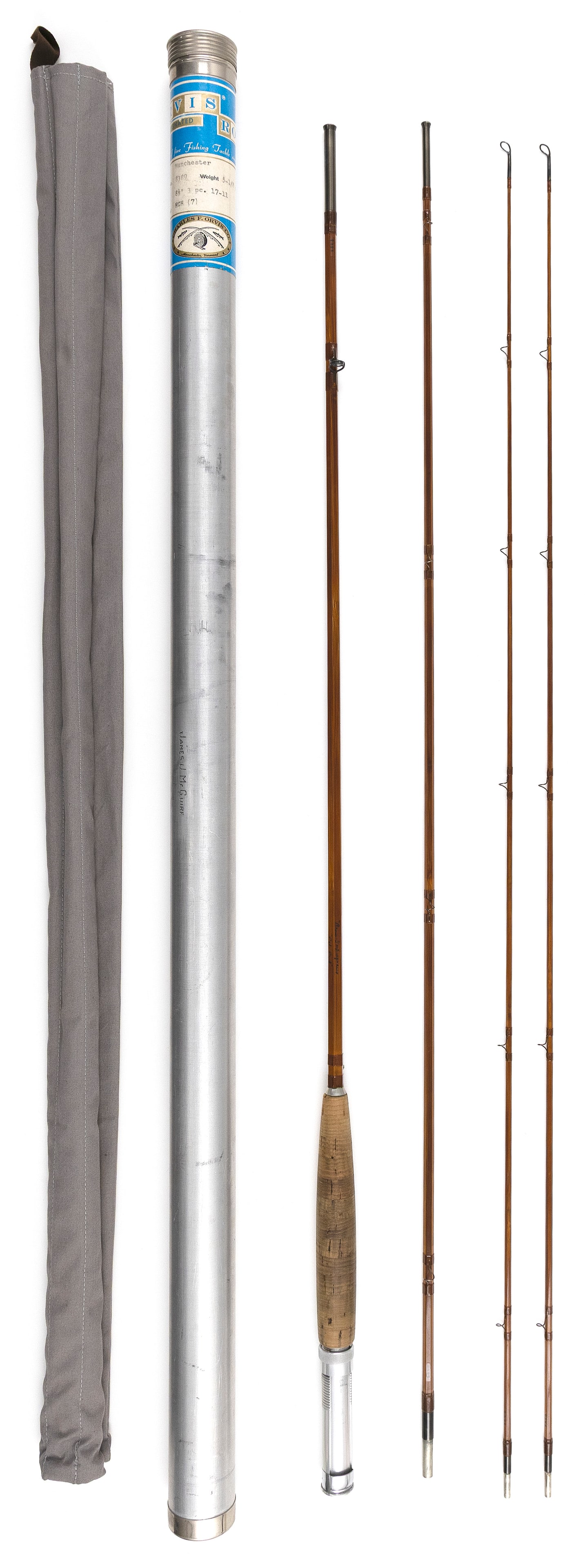 ORVIS "MANCHESTER" BAMBOO FLY ROD 20th Century Length 8'6". (1 of 1)