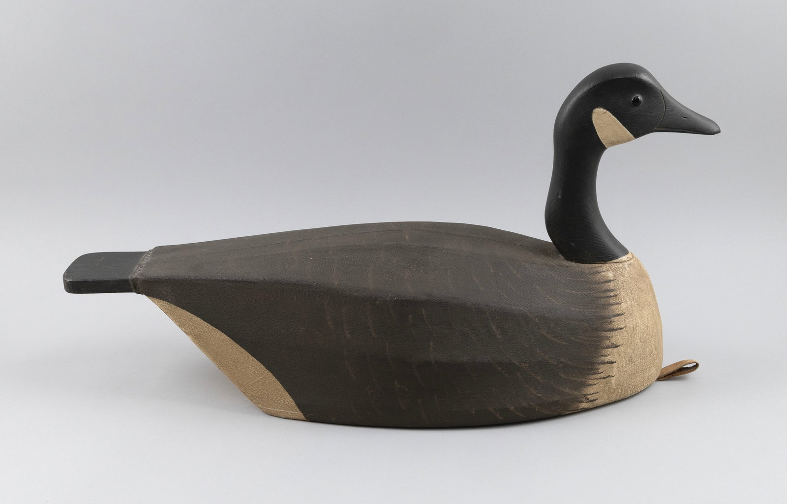 MARTY COLLINS CANVAS-COVERED GOOSE DECOY East Wareham, Massachusetts, Contemporary Length 25.5". (1 of 5)