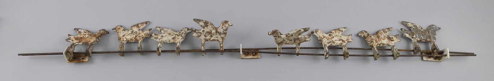 CAST IRON GAME BIRD SHOOTING TARGET 19th Century Height 4". Length 46". (1 of 1)