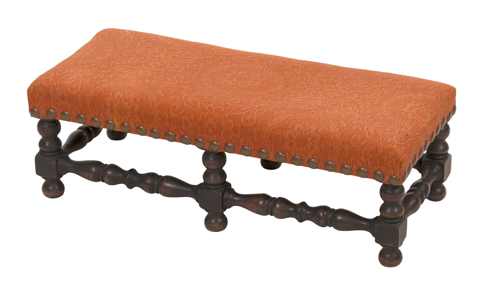 WILLIAM AND MARY-STYLE SLIPPER BENCH First Half of the 20th Century Height 9.5". Length 28.5". Depth (1 of 1)