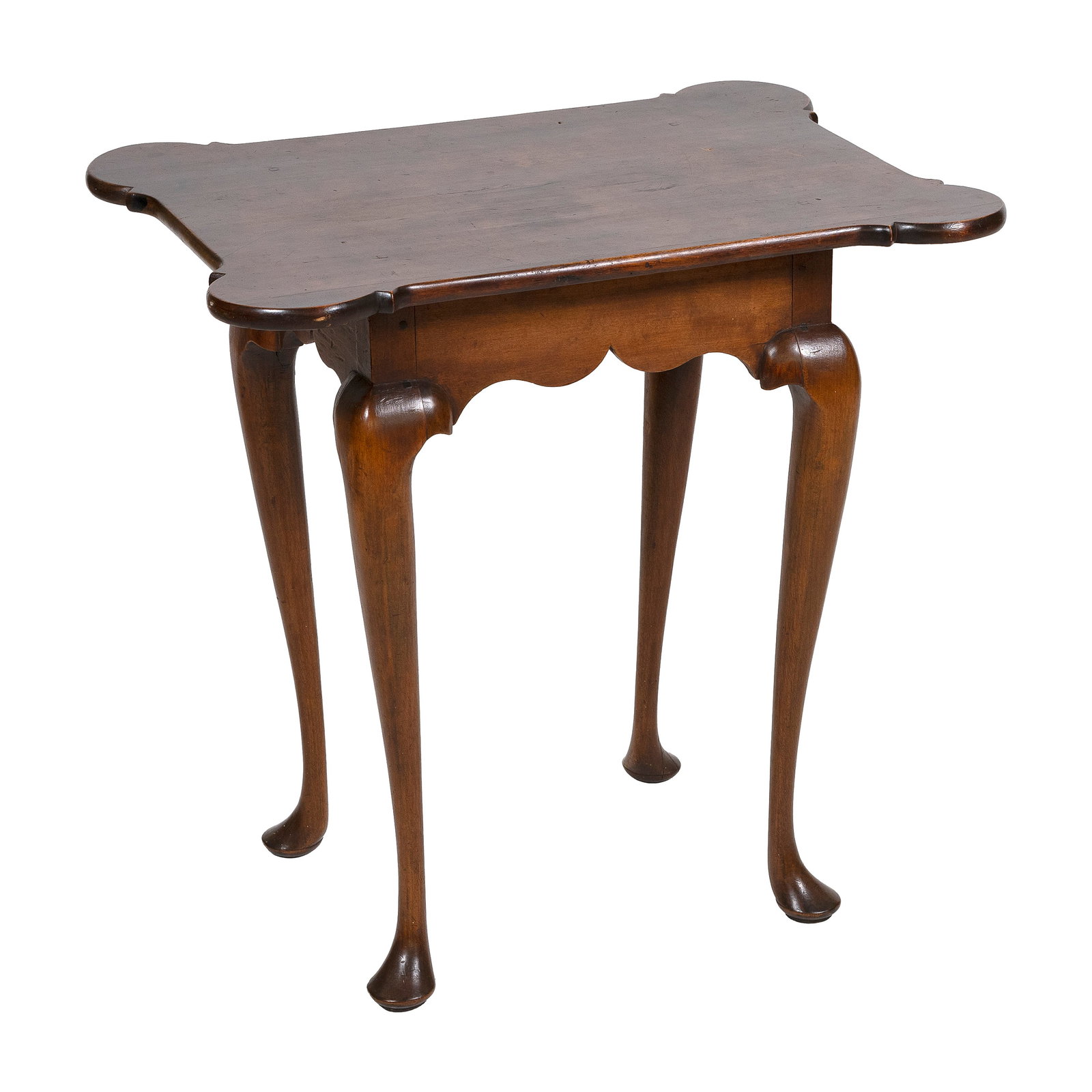 QUEEN ANNE CHERRY TEA TABLE Late 18th Century Height 26.5". Length 26". Width 19". (1 of 1)