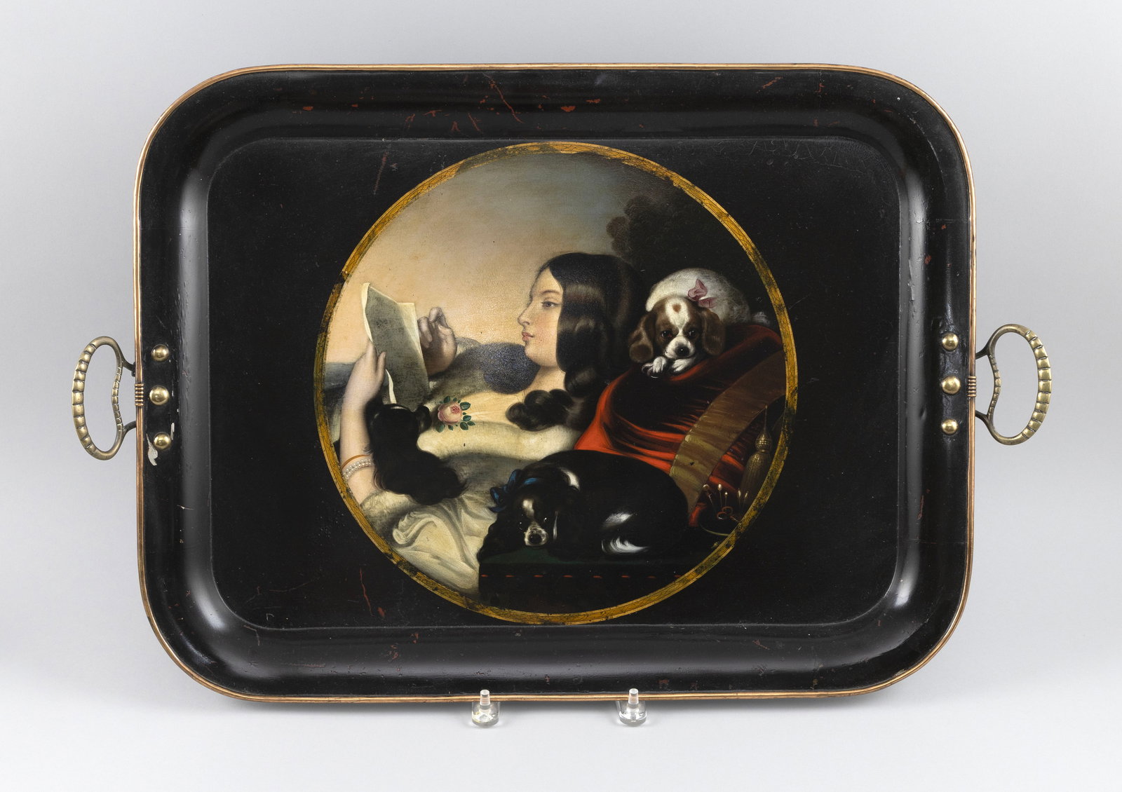 TOLE TRAY 19th Century 18" x 27". (1 of 2)