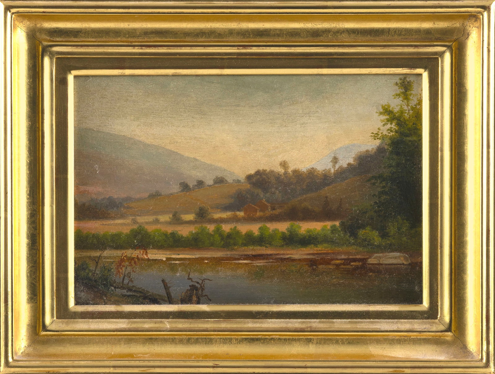 REYNOLDS BEAL (Massachusetts/Rhode Island, 1866/67-1951), "After Killbourn Woodstock"., Oil on (1 of 2)