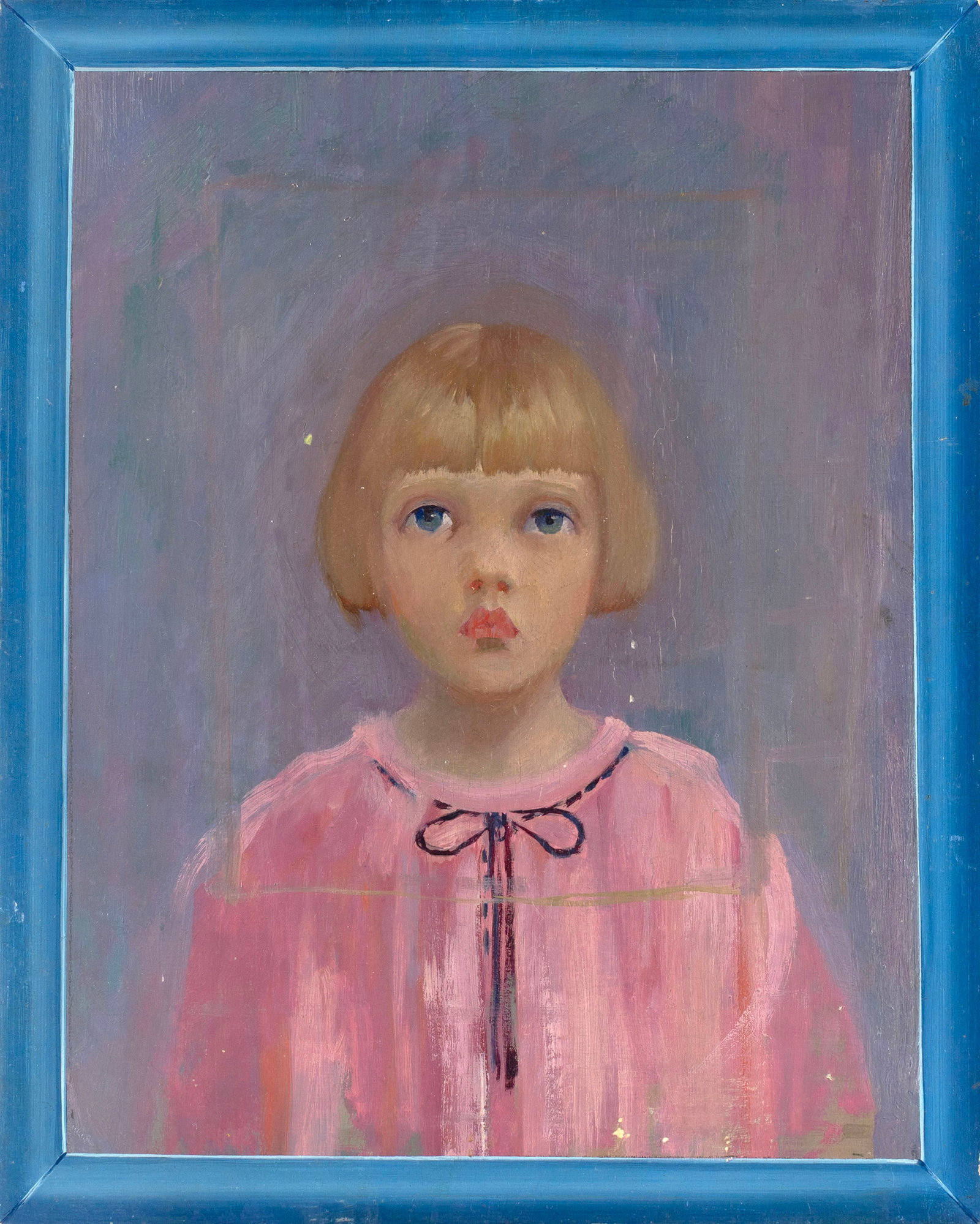 WALTER W. JOSEPHS (Pennsylvania, 19th Century), Portrait of a young girl in a pink dress., Oil on (1 of 2)