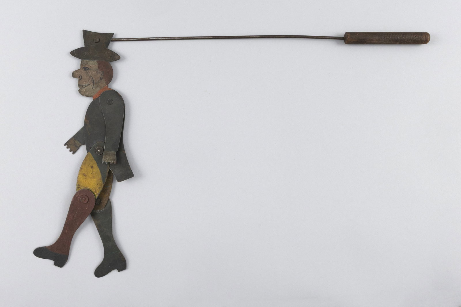 WHIMSICAL PAINTED TIN "JIG" OR DANCING FIGURE Late 19th Century Figure height 11". (1 of 2)