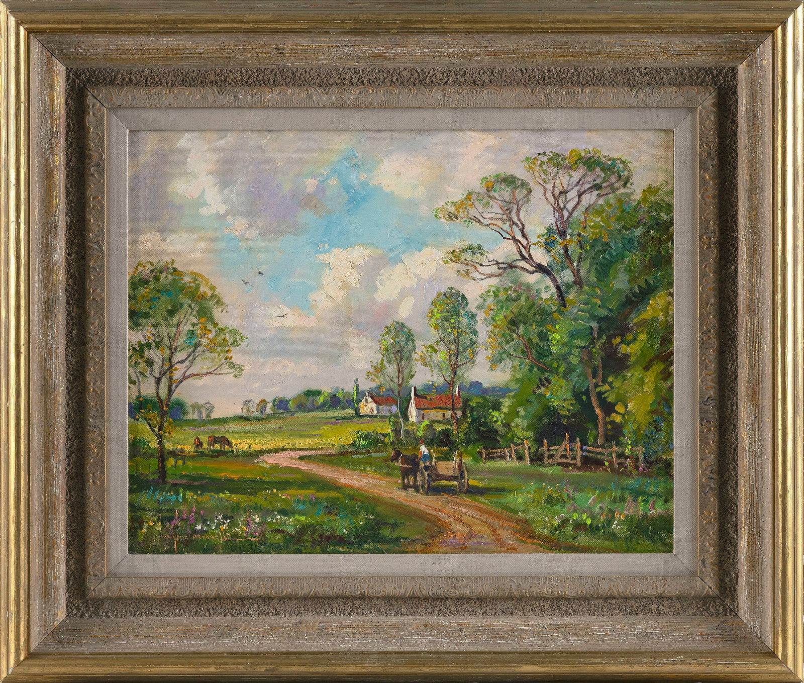 WAYNE BEAM MORRELL (Massachusetts/New Jersey, 1923-2013), "View from Mr + Mrs. Anthony Stocker's (1 of 2)