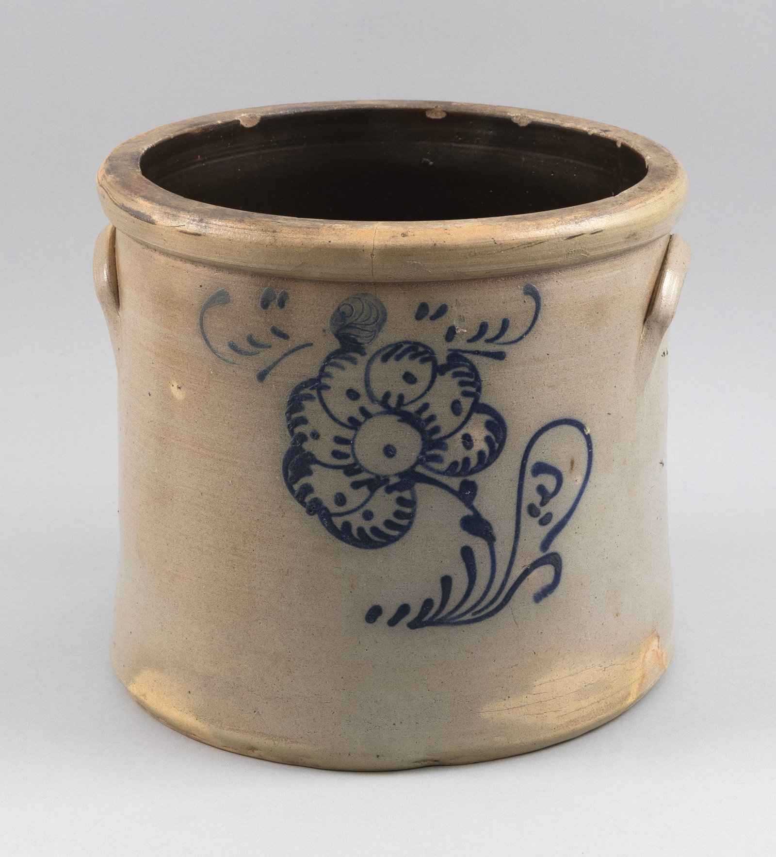 STONEWARE CROCK 19th Century Height 9". (1 of 5)