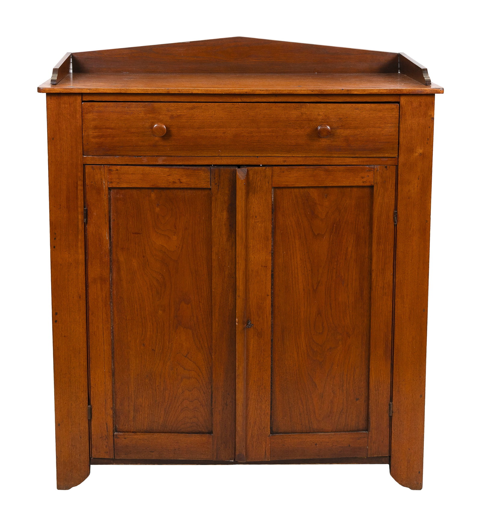 COUNTRY WALNUT TWO-DOOR CUPBOARD 19th Century Height 51". Width 44". Depth 18". (1 of 2)