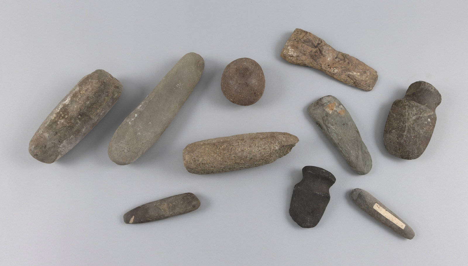 NINE NATIVE AMERICAN TOOLS Lengths from 3" to 9". (1 of 1)