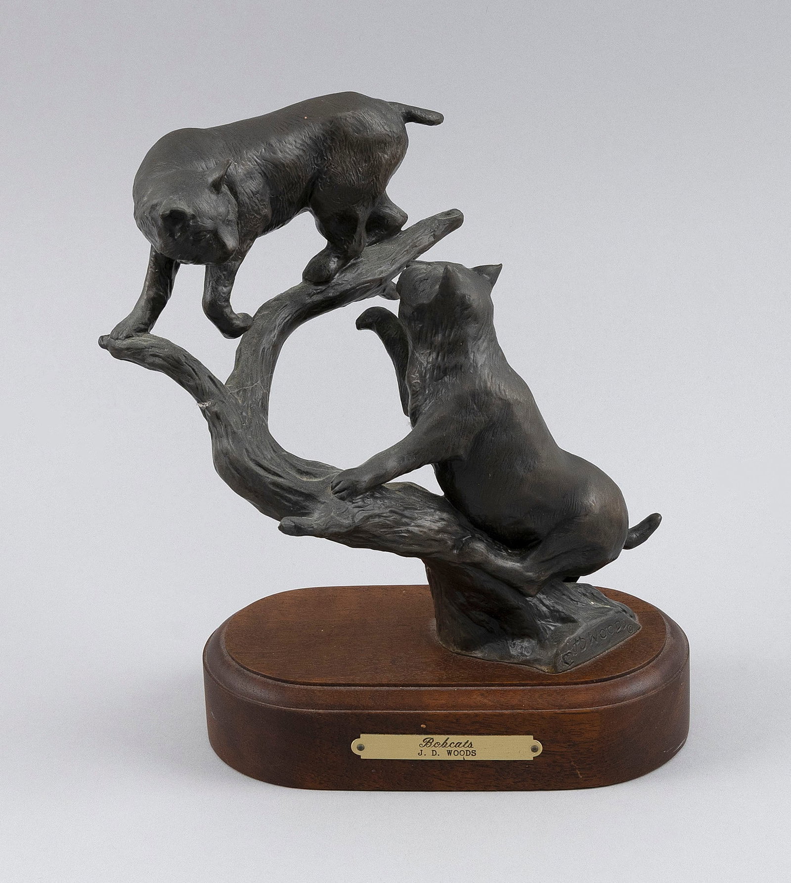 JACK D. WOODS (New Mexico, 1930-2011), "Bobcats"., Bronze, height 8". (1 of 5)
