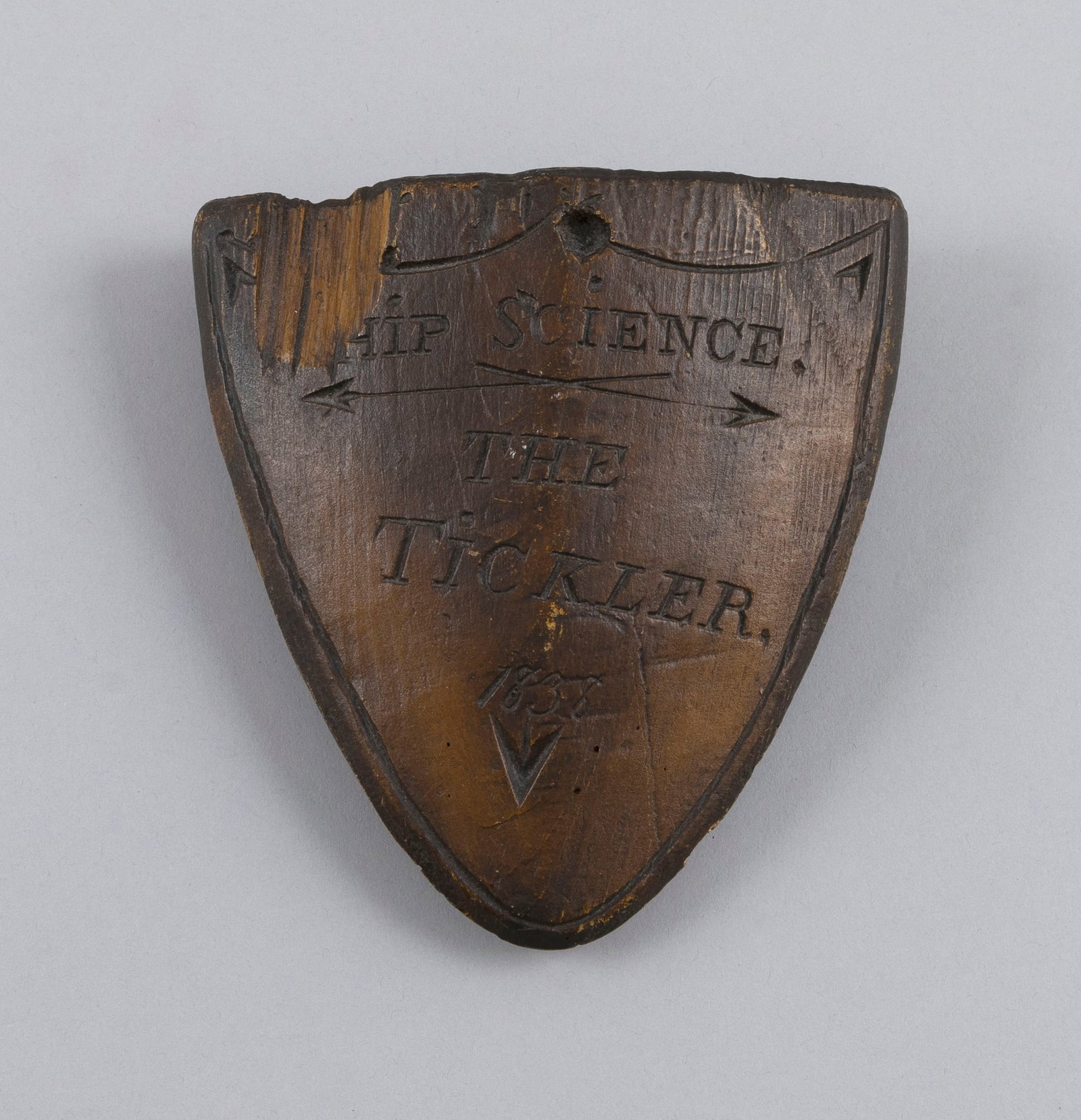 WOODEN HARPOON COVER 19th Century 5.5" x 6". (1 of 4)