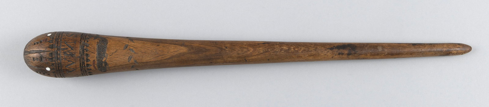 CARVED AND INLAID WOODEN FID 19th Century Length 16.25". (1 of 7)