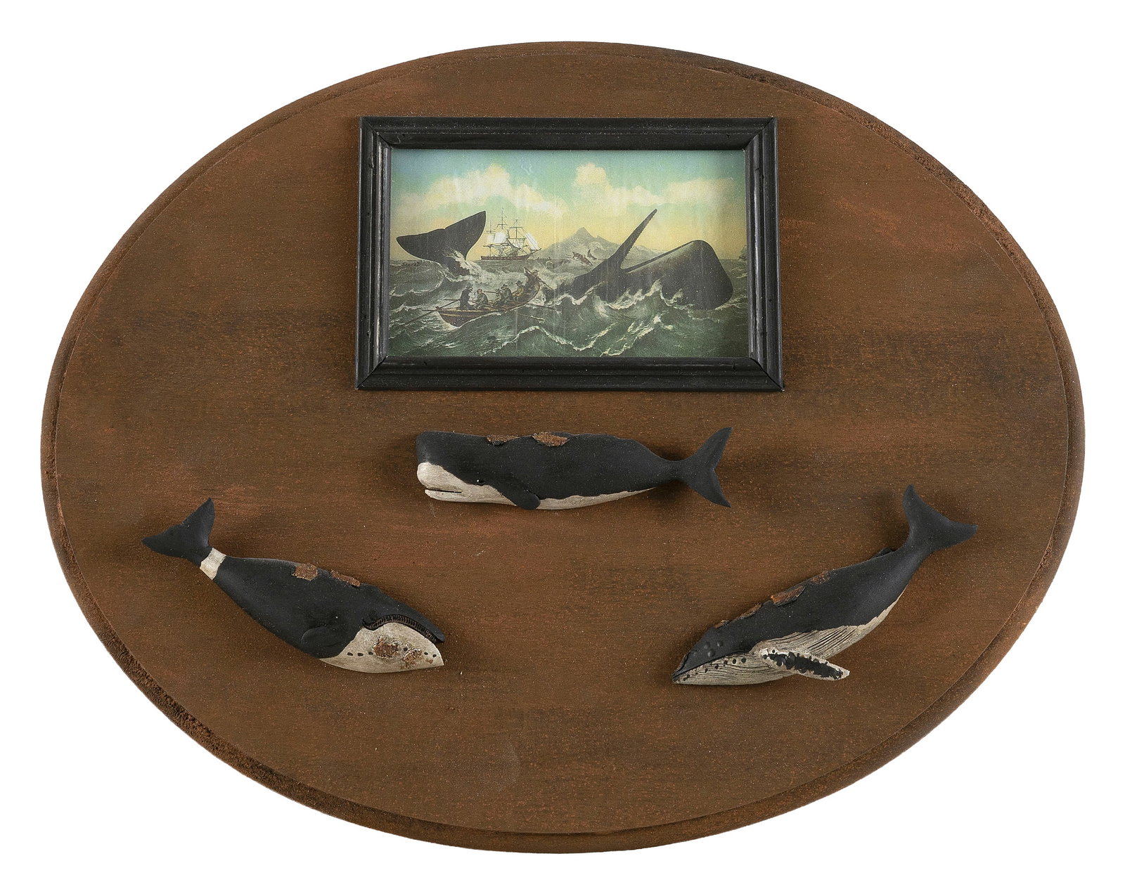 ROGER MITCHELL WHALE PLAQUE DISPLAY BOARD Massachusetts, Contemporary Board 11" x 14". (1 of 2)