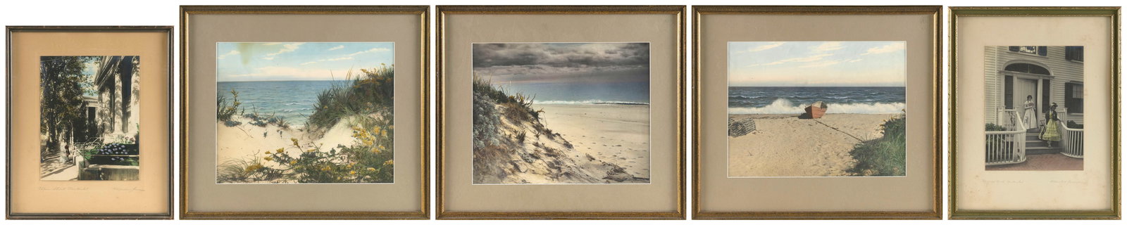FOUR HAND-TOUCHED PHOTOS OF NANTUCKET BY H. MARSHALL GARDINER 20th Century 9.5" x 7.5" to 12" x 13": FOUR HAND-TOUCHED PHOTOS OF NANTUCKET BY H. MARSHALL GARDINER 20th Century Three beach scenes and one of Main Street. Each signed lower right. 9.5" x 7.5" to 12" x 13" sight. Largest framed 16" x 19".